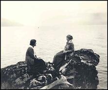 Two women on Kootenay Lake