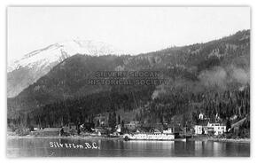 Silverton wharf and S.S. Slocan
