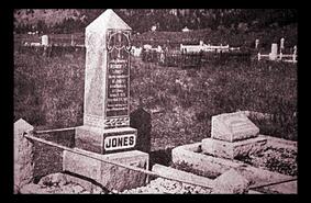 Jones headstone at Hedley Cemetery