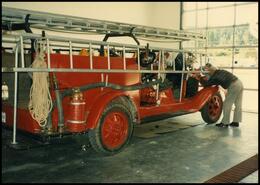 1930 fire engine at new Enderby & District Fire Hall