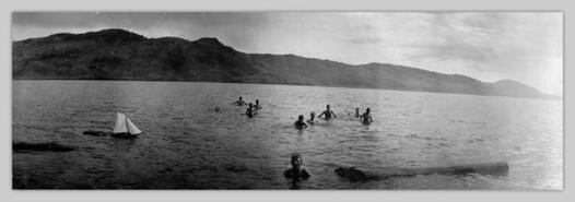 Trail Rangers group swimming in Okanagan Lake