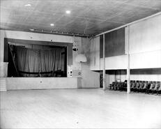 Interior of the Vernon Scout Hall at 2801-30 St. looking at the stage