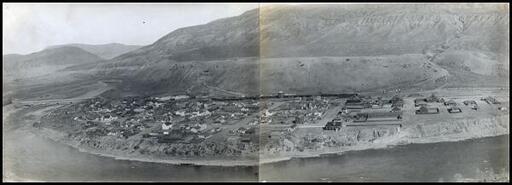 Panorama view of Ashcroft looking east