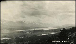 View of Invermere, Columbia Valley, Fairmont Range and Lake Windermere
