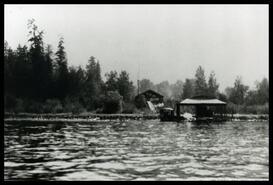 Sandner boat house at the north end of Christina Lake