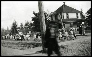 School procession on Mackenzie Avenue