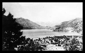 View of New Denver and Slocan Lake