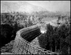 C. & W. Railway bridge at Cascade under construction
