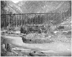 Hedley Gold Mining Co. dam construction on the Similkameen