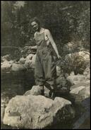 [Woman fishing in the river]