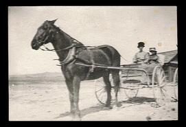 Ellen Corrigan & Florence Daly on horses