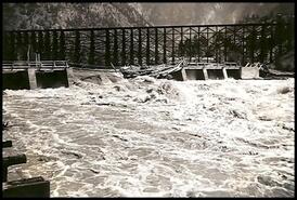 Dam washout on the Similkameen River at Hedley