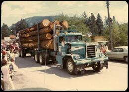 Logging truck in Falkland Stampede parade